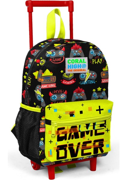 Game Over Baskılı Anaokul Çekçek Çantası - Erkek Çocuk