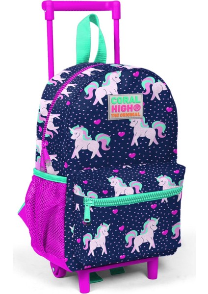 Unicorn Baskılı Anaokul Çekçek Çantası - Kız Çocuk