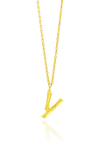 Bambu Y Harf 925 Ayar Gümüş Kolye 201020475