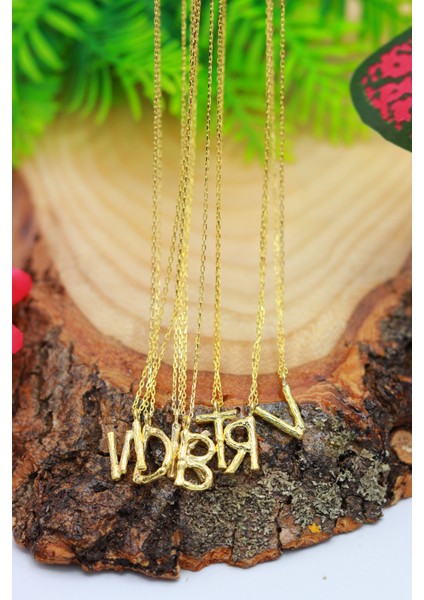 Bambu V Harf 925 Ayar Gümüş Kolye 201020475 fırsatları