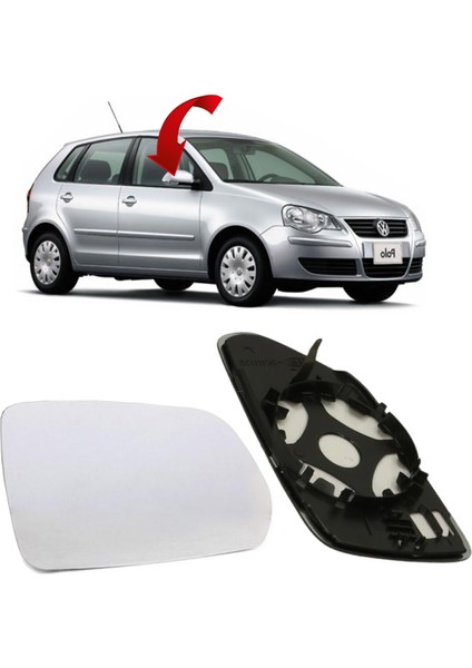 Vw Polo Sağ Ayna Camı 2005-2009 6Q0857522J