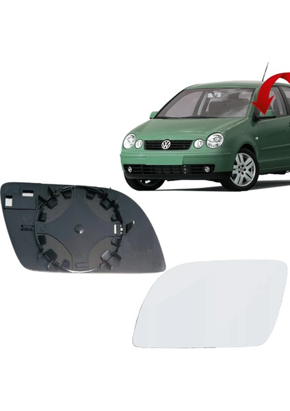 Vw Polo Sol Ayna Camı 2002-2004 6Q0857521A