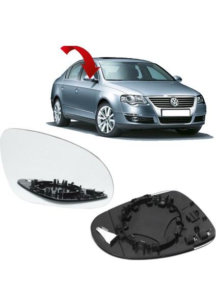 Vw Passat B6 Sağ Ayna Camı 2006-2011 3C0857522