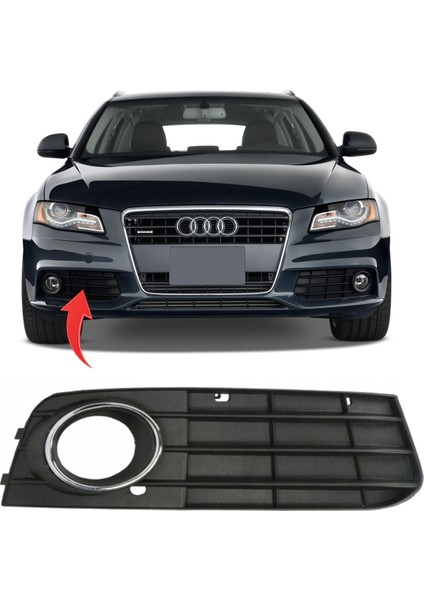 Audi A4 A4Q Sağ Sis Kapağı Sisli 2008-2012 8K0807682A