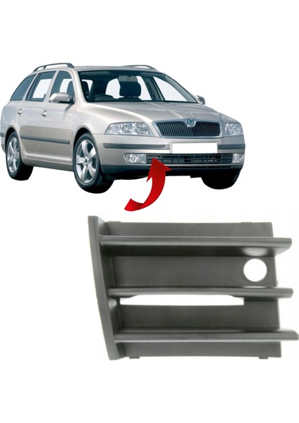 Skoda Octavia Sağ Tampon Kapağı 2004-2008 1Z0853666
