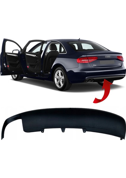 Audi A4 Arka Tampon Alt Spoyler 2013-2016 8K0807521G