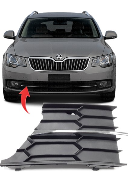 Skoda Süperb Sağ Tampon Kapağı Nikelajlı 2013-2015 3T0853666B