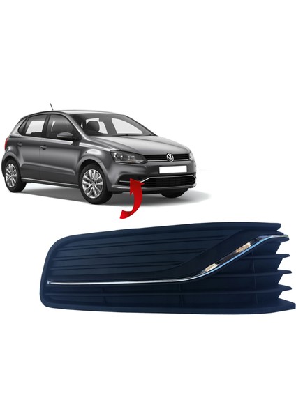 Vw Polo Sağ Sis Kapagı Sissiz Nikelajlı 2014-2016 6C0854662A