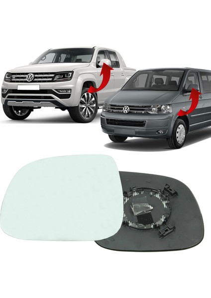 Vw T6-Amarok 2012-2015 Ayna Camı Sol Isıtmalı 7E1857521J