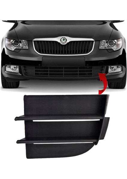 Skoda Süperb Sol Tampon Kapagı 2009-2013 3T0853665