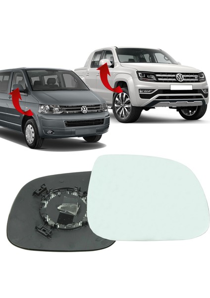 Vw T6-Amorok 2012-2015 Sağ Ayna Camı Isıtmalı 7E1857522J