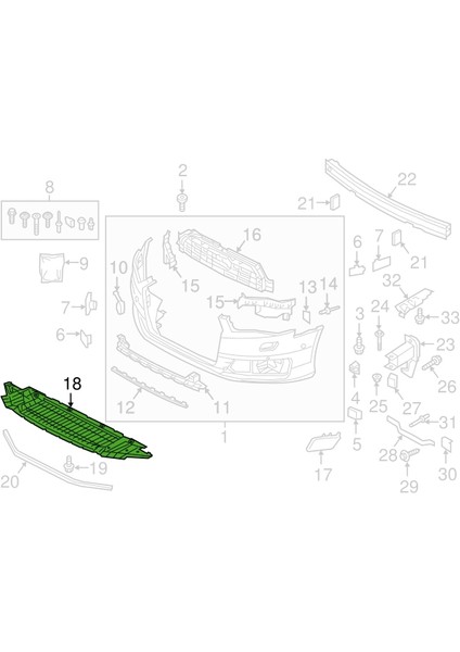 Audi A6 Ön Tampon Alt Spoyler 2015 Sonrası 4G0807611E fiyatları