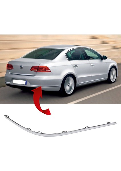 Vw Passat B7 Sağ Arka Tampon Nikelajı 2011-2015 3AE807460