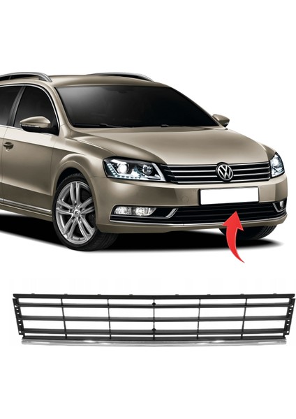 Vw Passat B7 Comfortline Orta Izgara Kromlu 2011-2015 3AA853671A