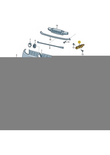 Vw Caddy Sol Ön Tampon Braketi 2011-2015 2K5807183