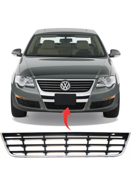 Vw Passat B6 Orta Izgara Nikelajlı 2006-2011 3C0853671C