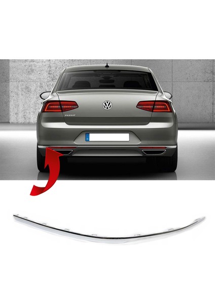 Vw Passat B8 Sol Arka Tampon Nikelajı 2015 Sonrası 3G0853841