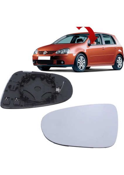 Vw Golf 6-Sharan Sol Ayna Camı 5K0857521.