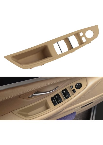 Bmw 5 Serisi F10-F18 Cam Düğme Çerçevesi Katlanır Ayna Olan Araçlar Bej Ön Sol 51417225875.