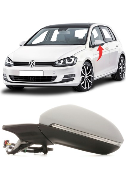 Golf 7 Sol Ayna Kopmle 13 Pin Katlanır Hafıza 2013-17 5G1857507BF