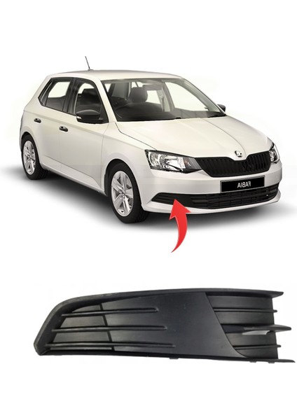 Skoda Fabia 2015-2019 Sağ Tampon Kapagı 6V0807368