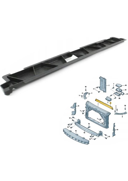 Vw Polo Ön Panel Üst Kaplama 2010-2018 6R0806249E