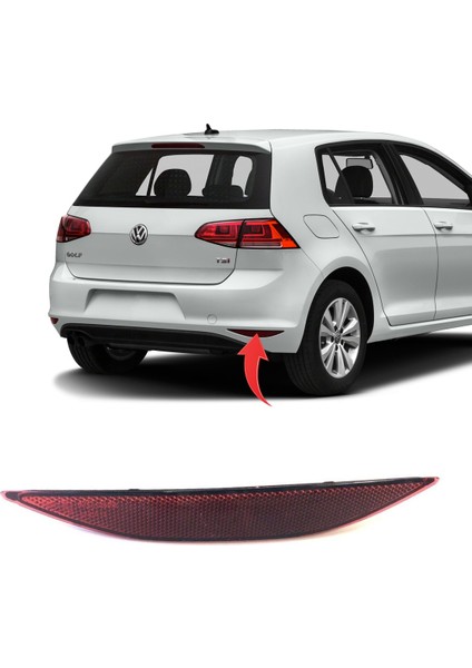 Vw Golf 7 Sağ Tampon Reflektörü Karartılmış 2013-2020 5G0945106A