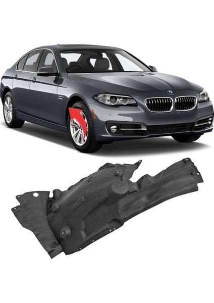 Bmw 5 Serisi F10+LCİ Çamurluk Davlumbazı Önün Arkası Sağ 51717186724
