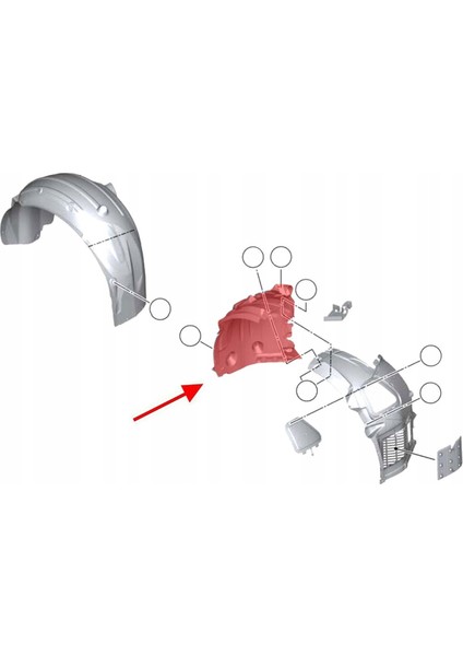 Bmw 5 Serisi F10+LCİ Çamurluk Davlumbazı Önün Arkası Sağ 51717186724 fiyatları