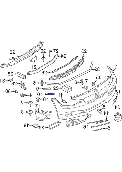 Bmw 3 Serisi F30 Ön Tampon Braketi Sağ 2012-2019 51117279712 fiyatları
