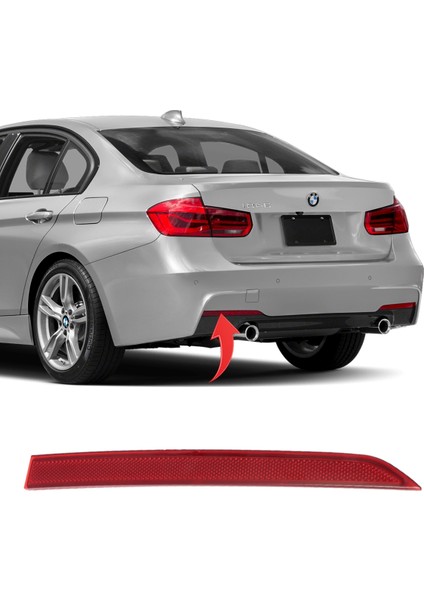 Bmw 3 Serisi F30 M Sport Arka Tampon Reflektörü Sol 63147847165