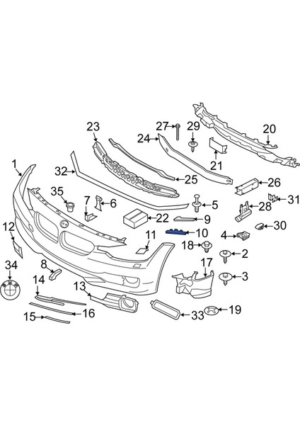 Bmw 3 Serisi F30 Ön Tampon Braketi Sol 2012-2019 51117279711 fiyatları