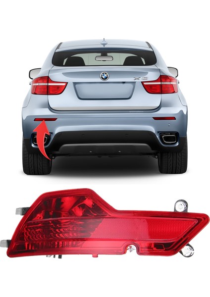 Bmw X6 E71 2007-2014 Arka Tampon Reflektörü Sol 63147187219