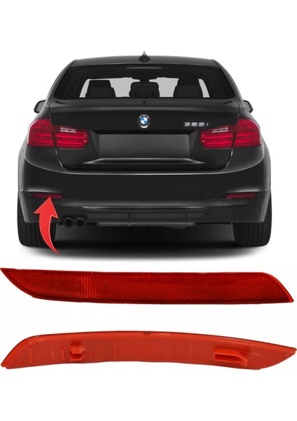 Bmw 3 Serisi F30 Arka Tampon Reflektörü Sol 2012-2015 63147382233