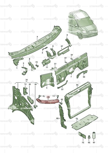 Volkswagen Crafter 2017-2020 Far Alt Sacı Sağ 7C0805932A fiyatları