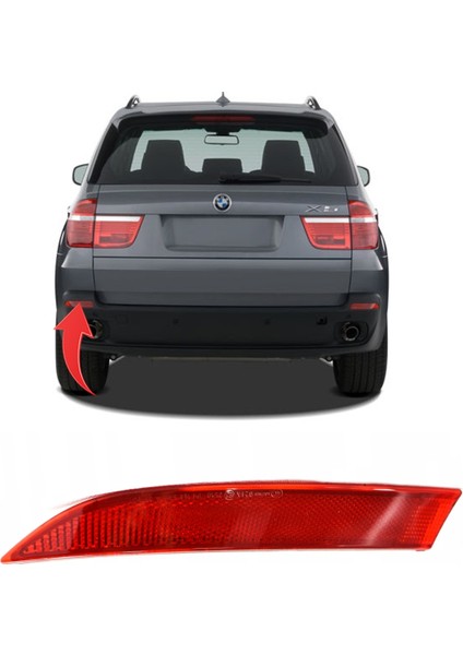Bmw X5 E70 2010-2013 Arka Tampon Reflektörü Sol 63147240997
