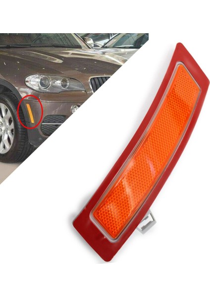 Bmw X5 E70 2010-2013 Ön Tampon Reflektörü Sağ Sarı 63147274434