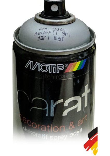 Carat Ral 9006 Sprey Boya 400ml - Yarı Mat Sedefli Gri