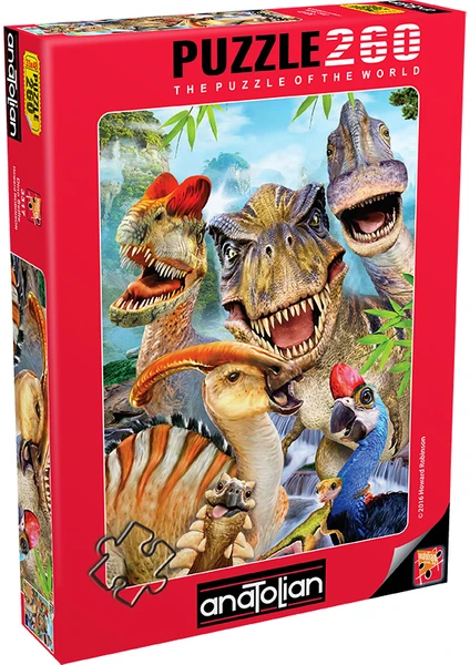 260 Parçalık Puzzle / Dino Selfie - Kod 3317