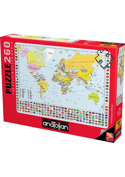 260 Parçalık Puzzle / Dünya Haritası - Kod 3319