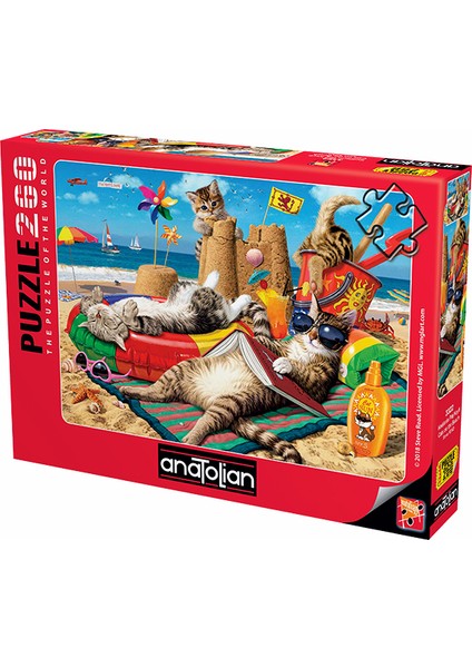 260 Parçalık Puzzle / Kedilerin Plaj Keyfi - Kod 3322