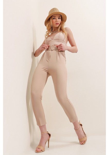 Havuç Kemerli Kumaş Pantolon fiyatları