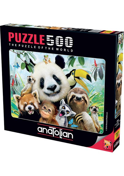 500 Parçalık Puzzle - Hayvanat Bahçesi Selfie 3596
