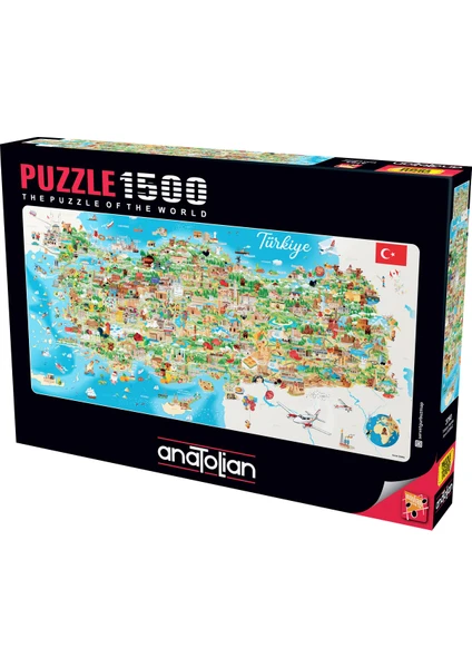 1500 Parçalık Puzzle / Türkiye Haritası - Kod 3793