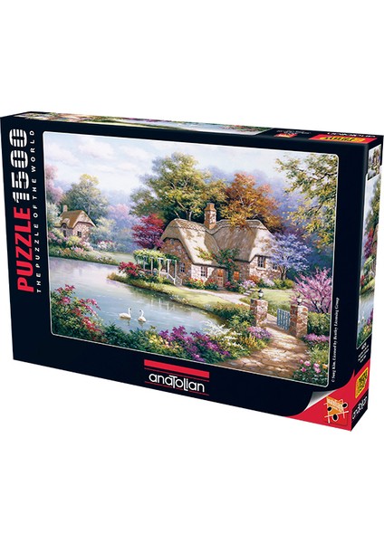 1500 Parçalık Puzzle / Kuğular ve Kır Evi - Kod 4529