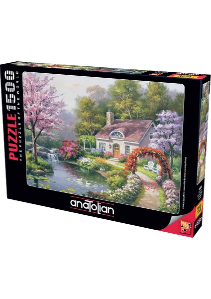 1500 Parçalık Puzzle / Çiçekli Ev - Kod 4556