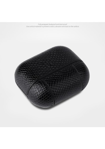 Apple-Air Pods 3 Kırmızı Için Yılan Derisi Doku Kulaklık Durumda (Yurt Dışından)