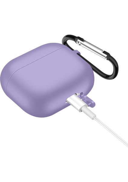 Apple-Air Pods 3 Hafif Mor Için Silikon Kulaklık Kılıfı (Yurt Dışından)