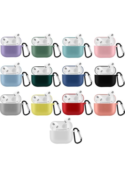 Apple-Air Pods 3 Hafif Mor Için Silikon Kulaklık Kılıfı (Yurt Dışından)