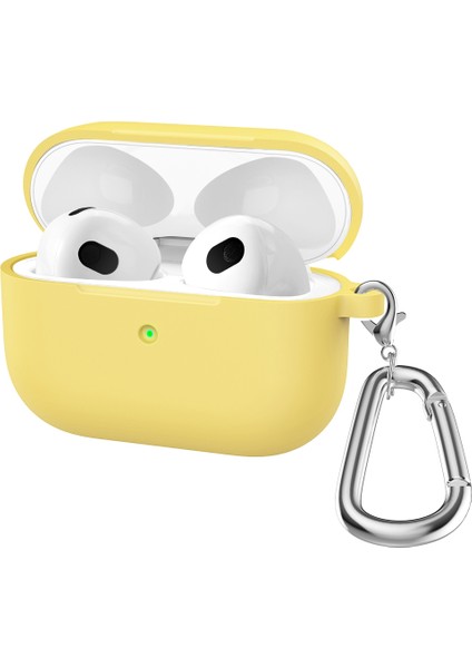 Apple-Air Pods 3 Sarı Için Kalınlaşmak Silikon Kulaklık Kılıfı (Yurt Dışından)